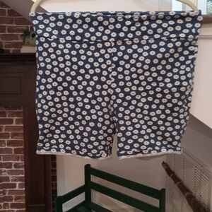 LuLaRoe Navy and White Floral Pattern Shorts